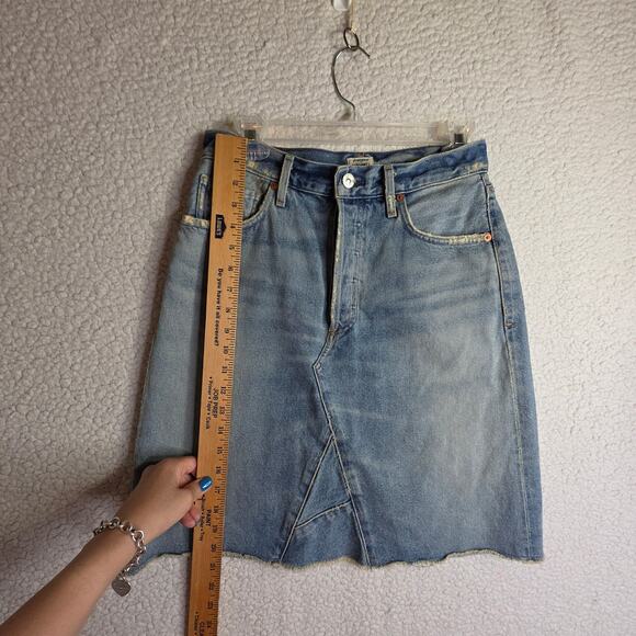 Citizens of Humanity Sz28 Vintage Denim Distressed washed grunge A line skirts - Picture 7 of 16
